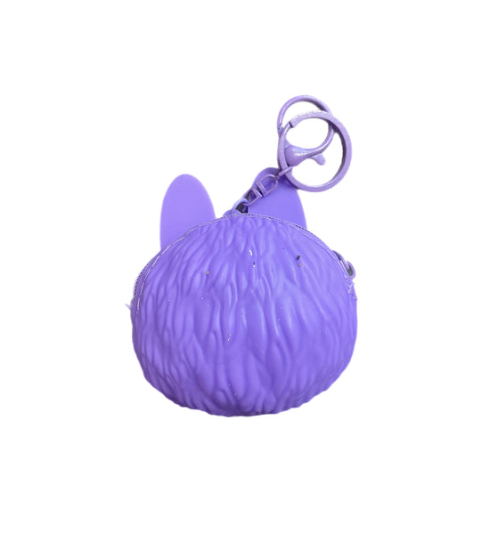 Portamonete applique borsetta Labubu viola