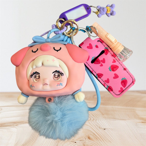 Pimp your bag  ( porta auricolari e piccoli oggetti ) adorabile maialino