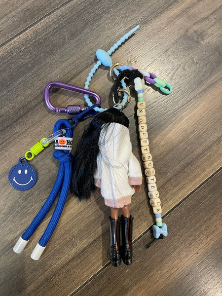 Pimp your Bag Keychain charms per borsa e portachiavi Barbie Shelly mora con felpa con cappuccio