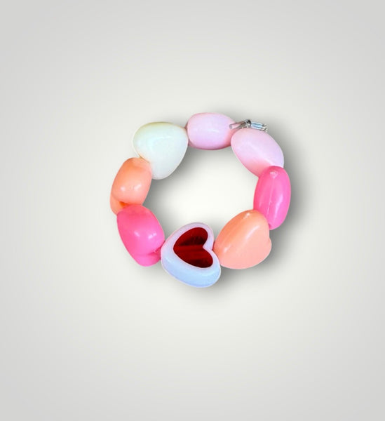 Anello colors giro di cuori xsmall con cuoricino vari colori