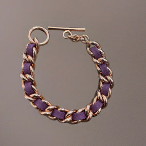Bracciale groumette pelle So Glamour vari colori
