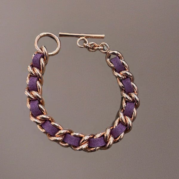 Bracciale groumette pelle So Glamour vari colori