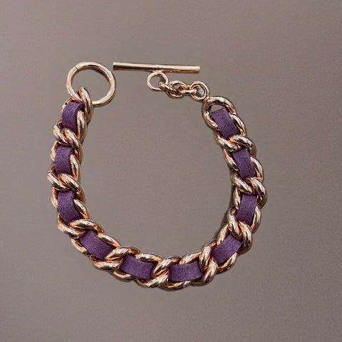 Bracciale groumette pelle So Glamour vari colori