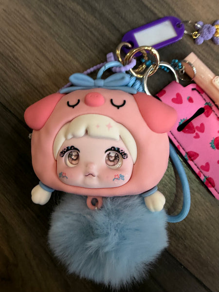 Pimp your bag  ( porta auricolari e piccoli oggetti ) adorabile maialino
