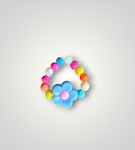 Anello colors con fiorellino  vari colori