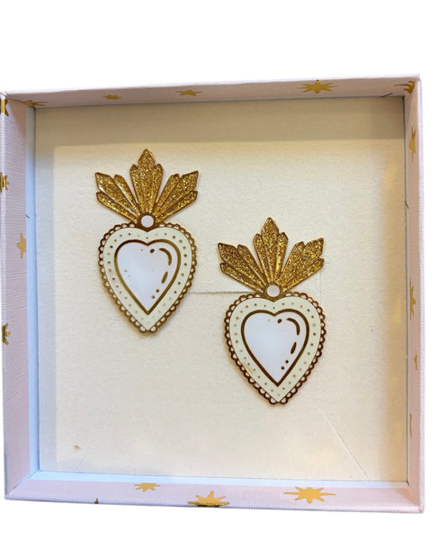 Coppia orecchini principessa Glam Cuore Sacro Saint Etienne