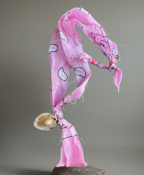 Collana cavigliera bandana con conchiglia vari colori