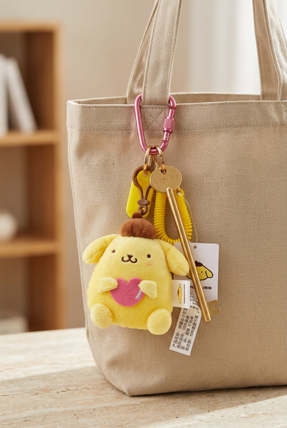 Portachiavi e applique borsa Pimp your Bag cuoricino   in peluche
