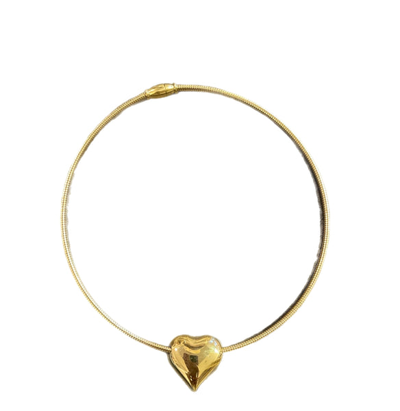 Collana cuore chiusura calamita due varianti colore