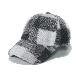 Cappello baseball teddy fantasy quadrettoni Toni del grigio nero