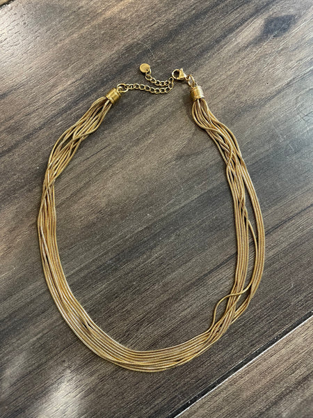 Collana Michelle multifili Mini snake due varianti colore