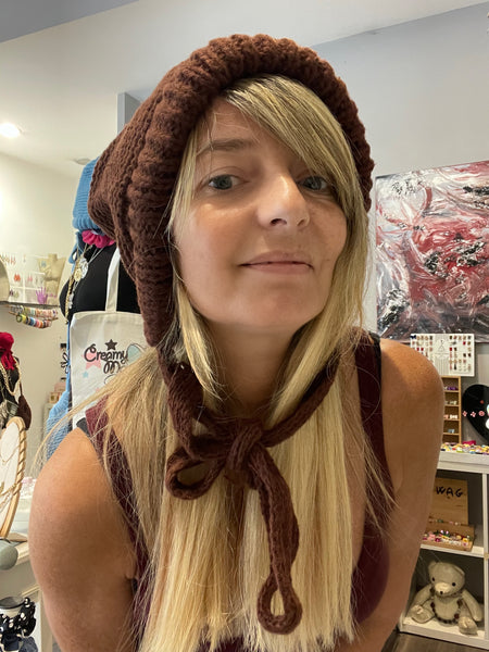 Can be Bag Cappello cuffia piccole donne che diventa borsetta due accessori in uno vari colori