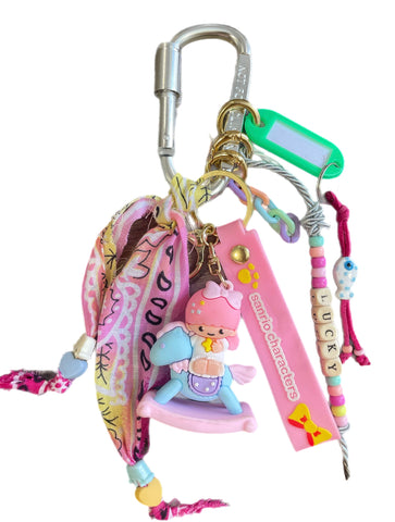 Pimp your Bag Keychain charms per borsa e portachiavi little twin star gemella Lala cavalluccio a dondolo