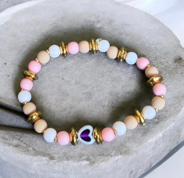 Bracciaie con cuoricino amorevole vari colori