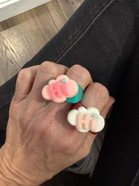 Anello resina nuvoletta Hi vari colori