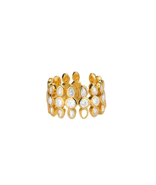 Anello Lorena fascia con crystal