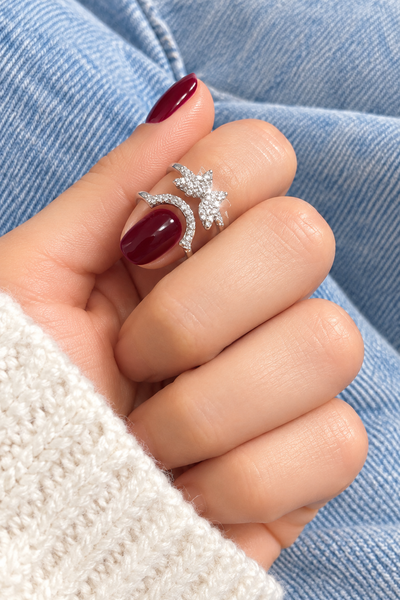 Anello Melory per unghia crystal e farfalla  due varianti colore