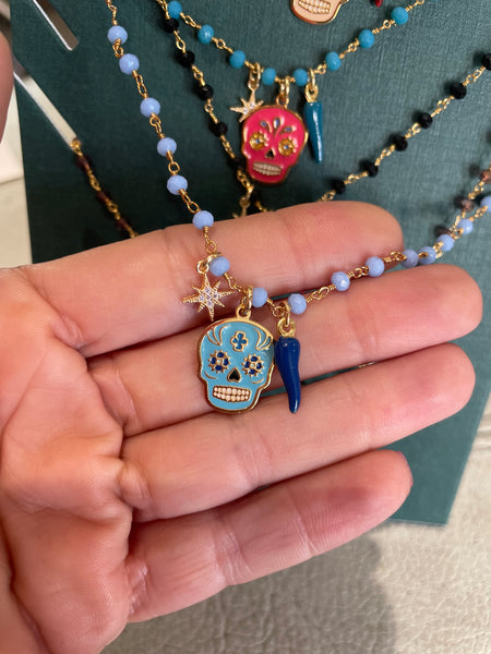 Collana principessa glam remedios calavera skull