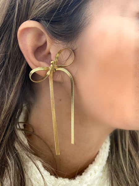 Coppia orecchini fiocco snake