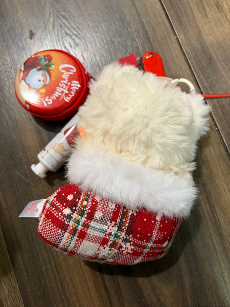 Pimp your bag MM Milk Candy  serie Christmas orsacchiotto calza di Natale