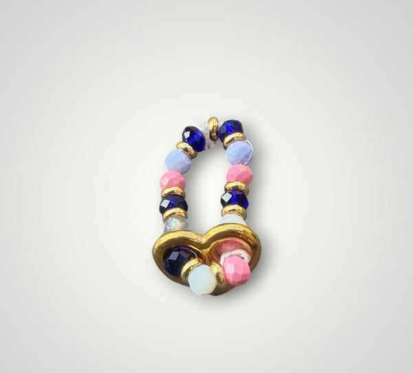 Anello Colors cuore chain e cristalli