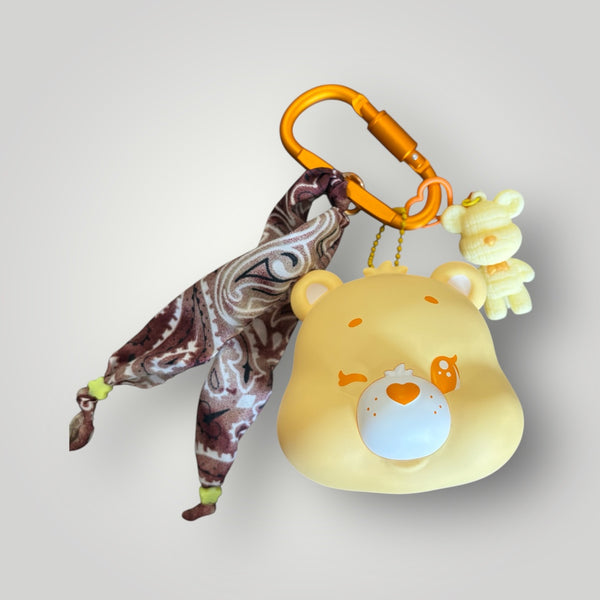 Pimp your bag testa orsetto del cuore  portaoggetti giallo