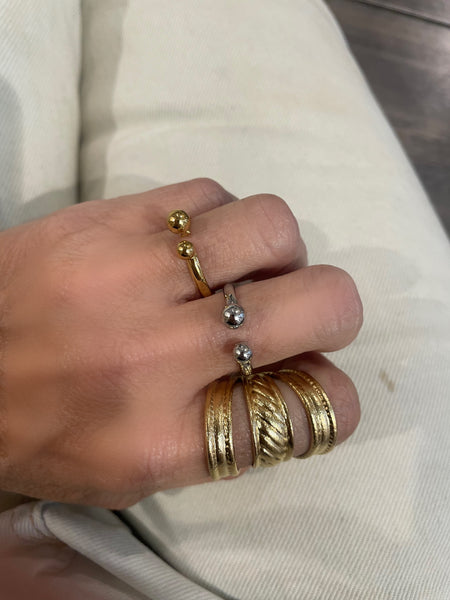 Anello fedina Panarea due sfere