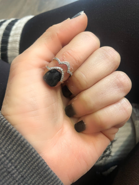 Anello Melory per unghia crystal tondo e punta  due varianti colore