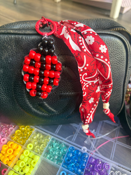 Pimp your bag Colors keychain coccinella portafortuna  pony Beads Vari utilizzi e vari colori