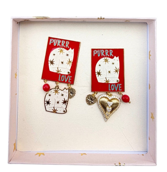 Coppia orecchini Principessa Glam Poppy cat