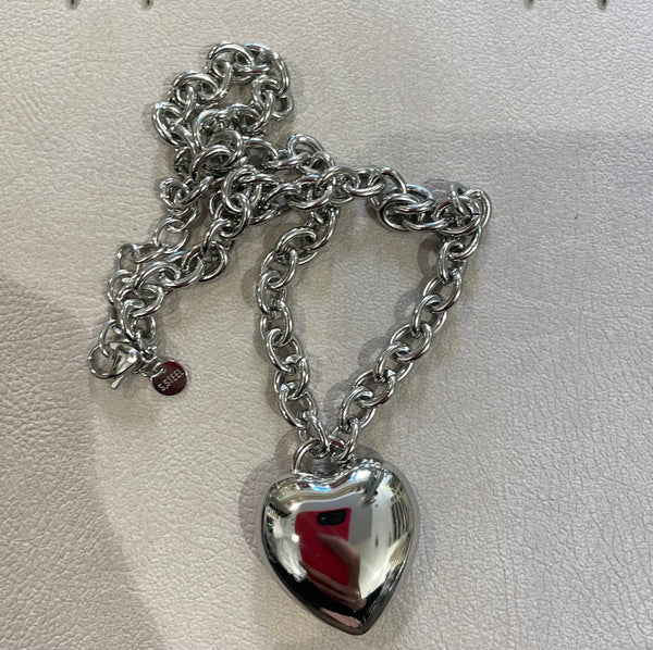 Collana groumette cuore puff