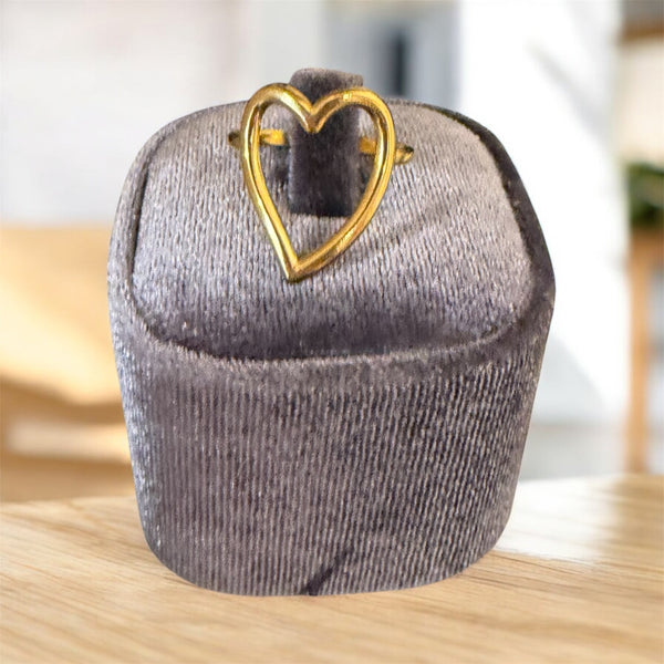 Anello cuore vuoto due varianti colore