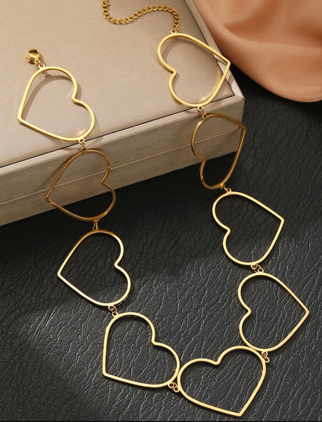 Collana choker Cuori Asa due varianti colore