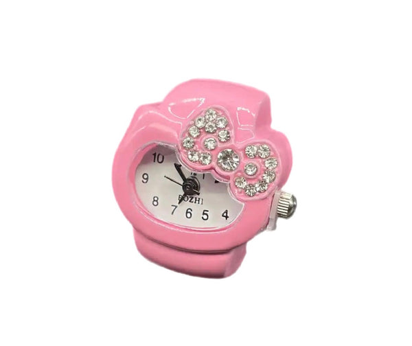 Anello orologio con fiocchetto vari colori