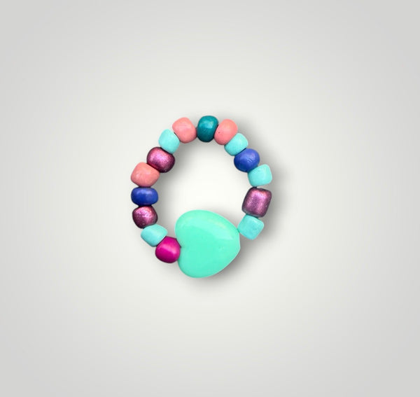 Anello colors con cuore vari colori