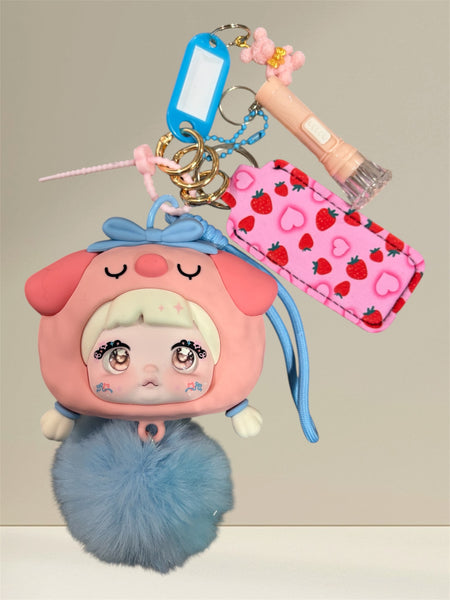 Pimp your bag ( porta auricolari e piccoli oggetti ) adorabile maialino