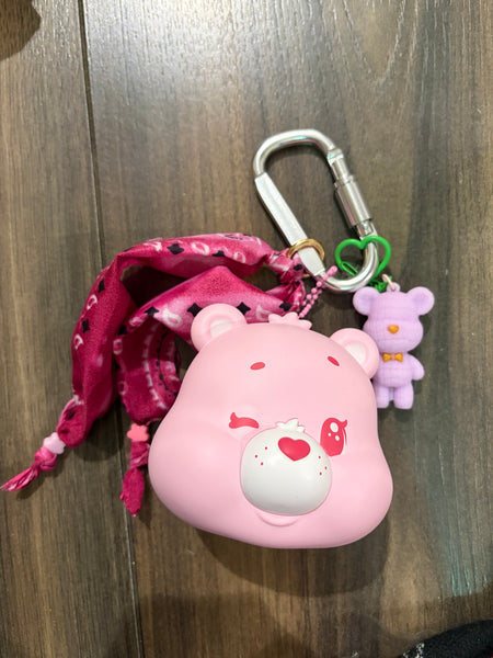 Pimp your bag testa orsetto del cuore  portaoggetti rosa