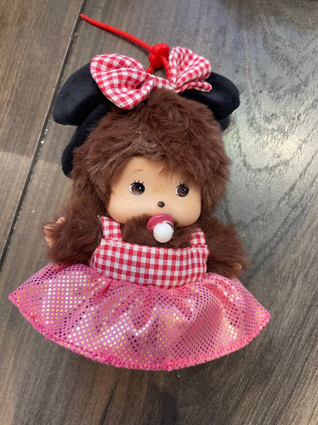Portachiavi e applique per borsa Monchichi minnie