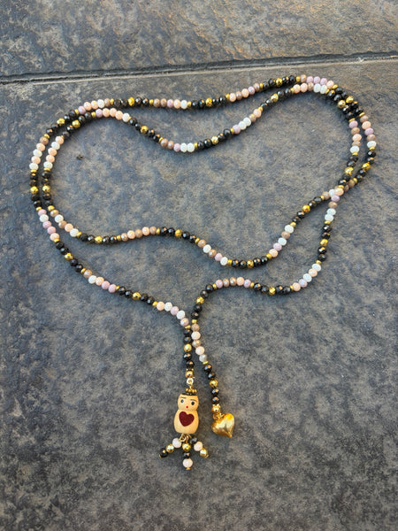 Collana Chinitos  de La Buena  Suerte antracite champagne lilla burro oro