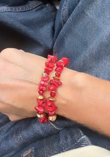 Bracciale Colors labyrith corallo
