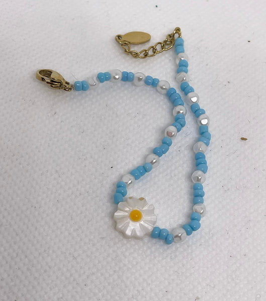 Bracciale perline e Margherita vari colori