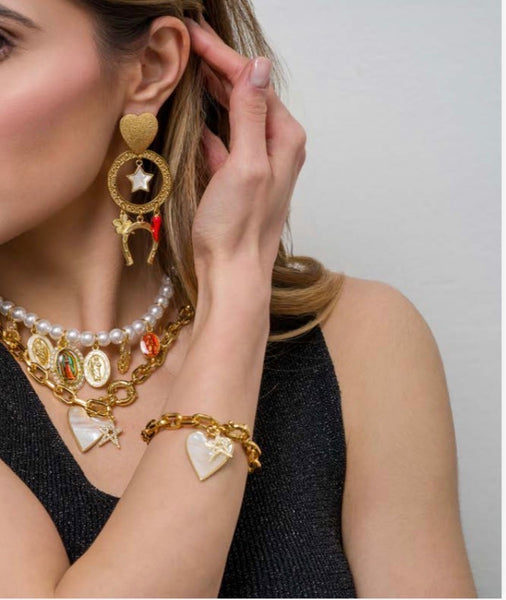 Coppia orecchini principessa glam Gipsy Circle Horse
