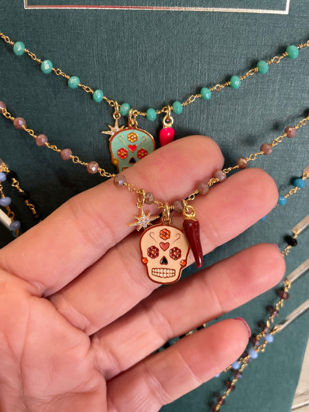 Collana principessa glam remedios calavera skull