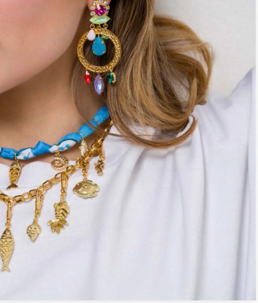 Coppia orecchini principessa glam Gipsy Circle Multicolor