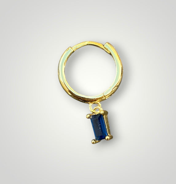 Mono orecchino Baquette argento 925 vari colori