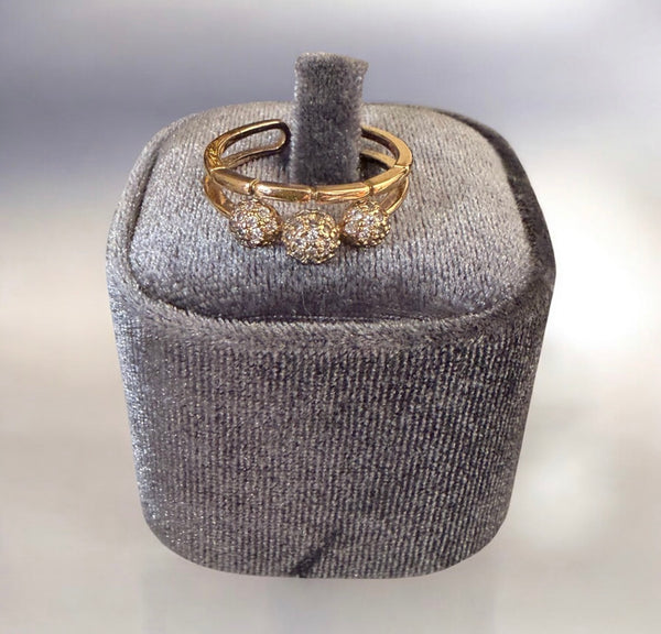 Anello regolabili sfere mini zirconi