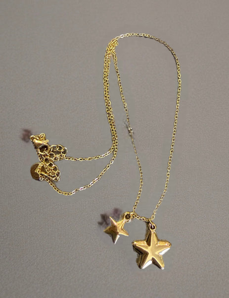 Collana doppia stella puff due   varianti colore