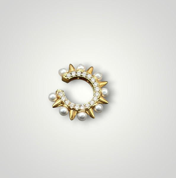 Earcuff spike pearl mini perle borchie zirconi