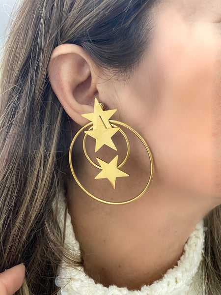 Coppia orecchini cerchio superstar