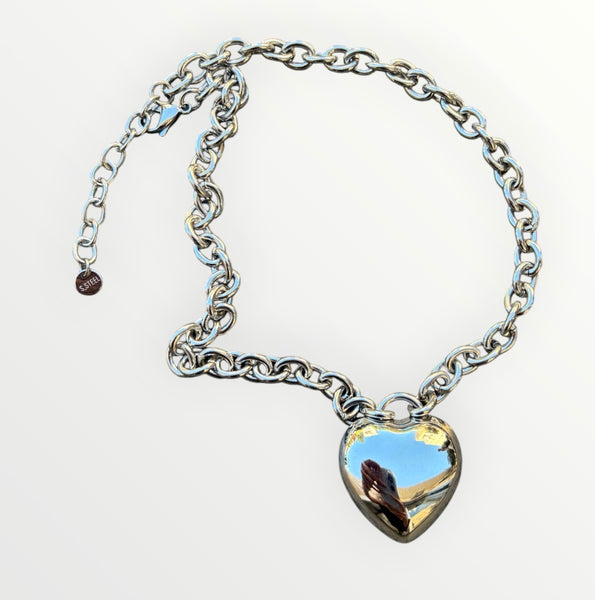 Collana groumette cuore puff